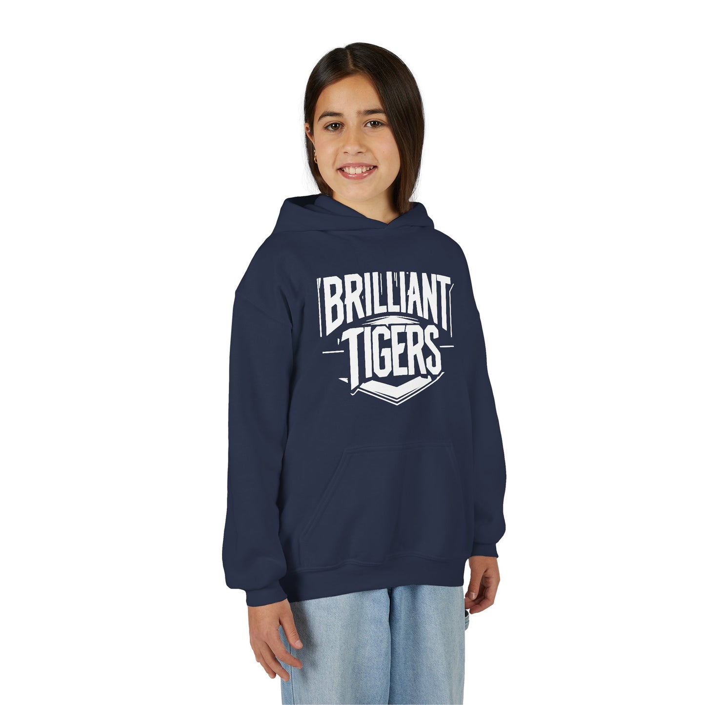 Youth Hooded Sweatshirt \ Brilliant Tigers \ BT2