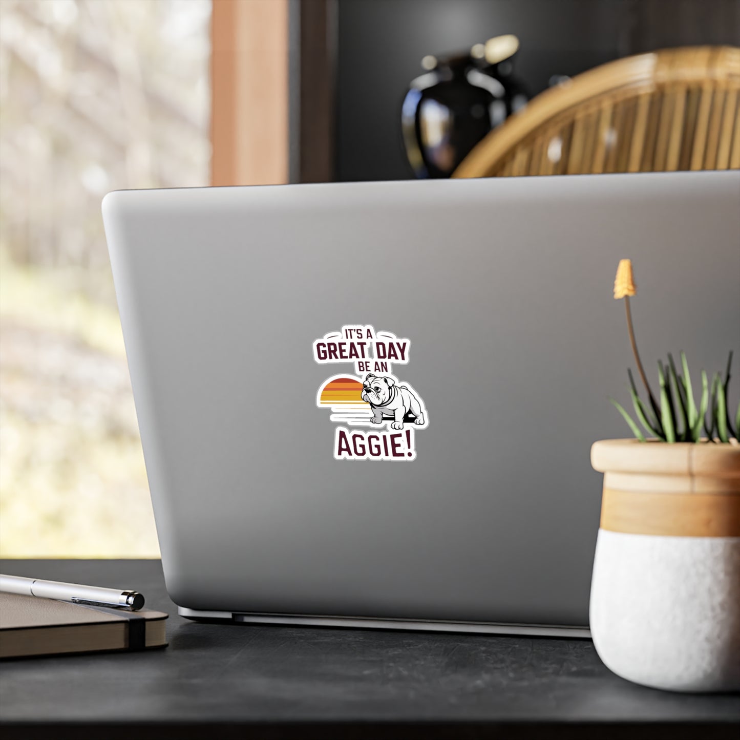 Kiss-Cut Vinyl Decal \ It's a Great Day to be an Aggie! \ GDA3