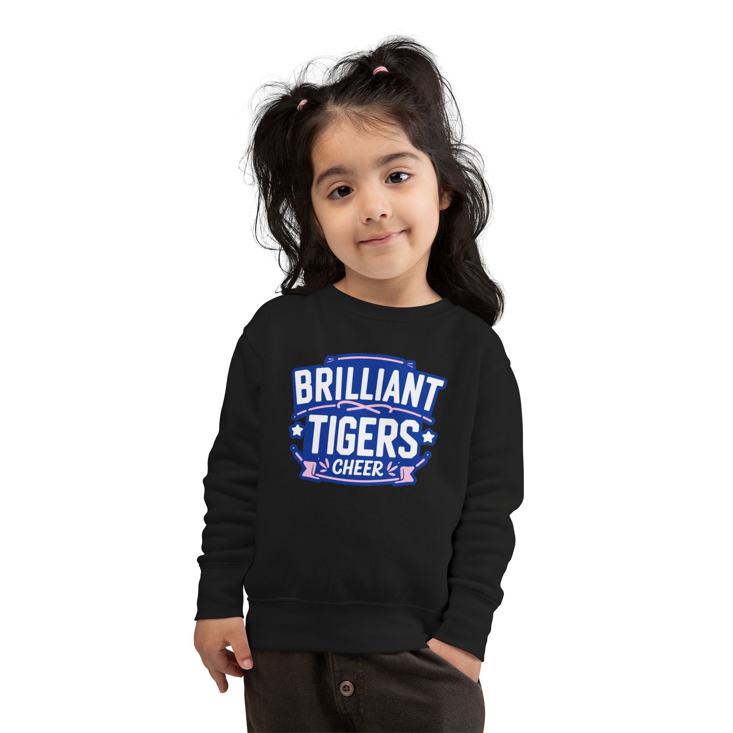 Toddler Crewneck Sweatshirt \ Brilliant Tigers Cheer \ BTC2