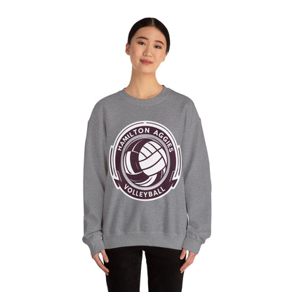 Adult Crewneck Sweatshirt \ Hamilton Aggies Volleyball \ HAV1