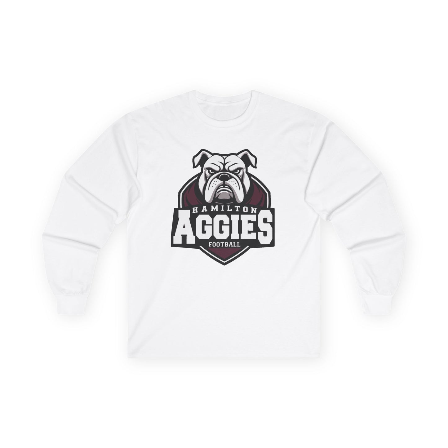 Adult Long Sleeve Tee \ Hamilton Aggies Football \ HAF2