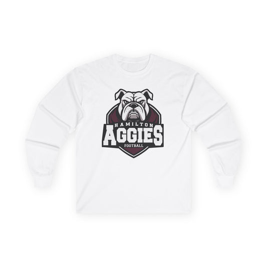 Adult Long Sleeve Tee \ Hamilton Aggies Football \ HAF2