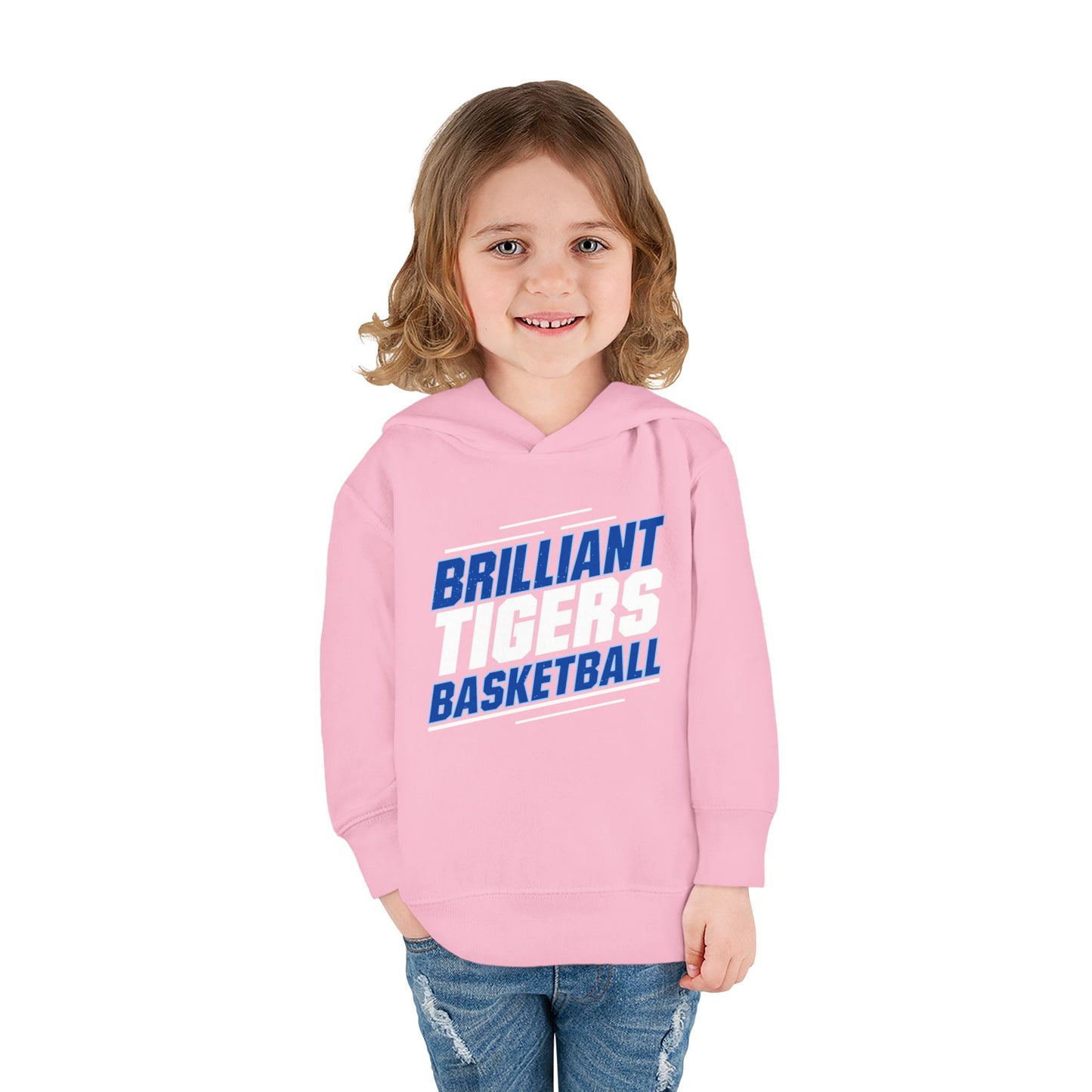 Toddler Hoodie Sweatshirt \ Brilliant Tigers Basketball \ BTBK2