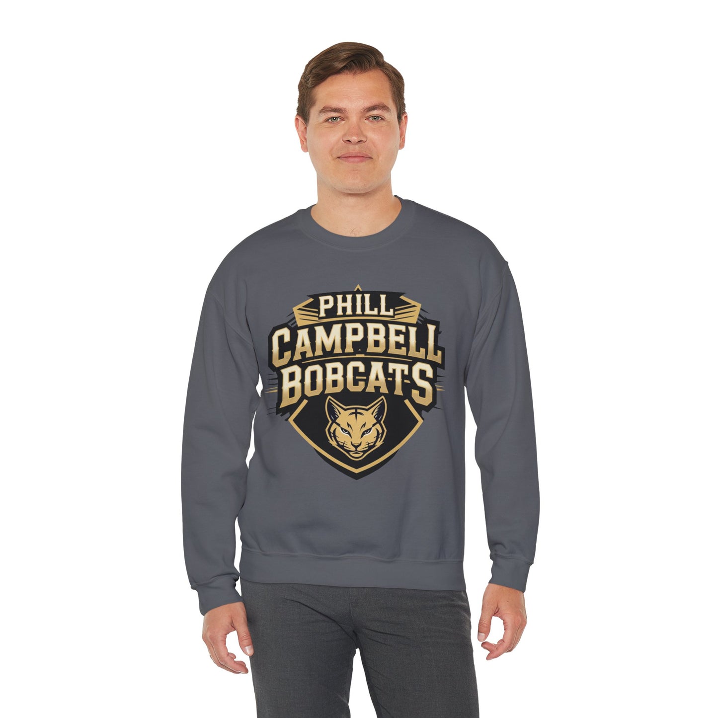 Adult Crewneck Sweatshirt \ Phill Campbell Bobcats \ PCB1