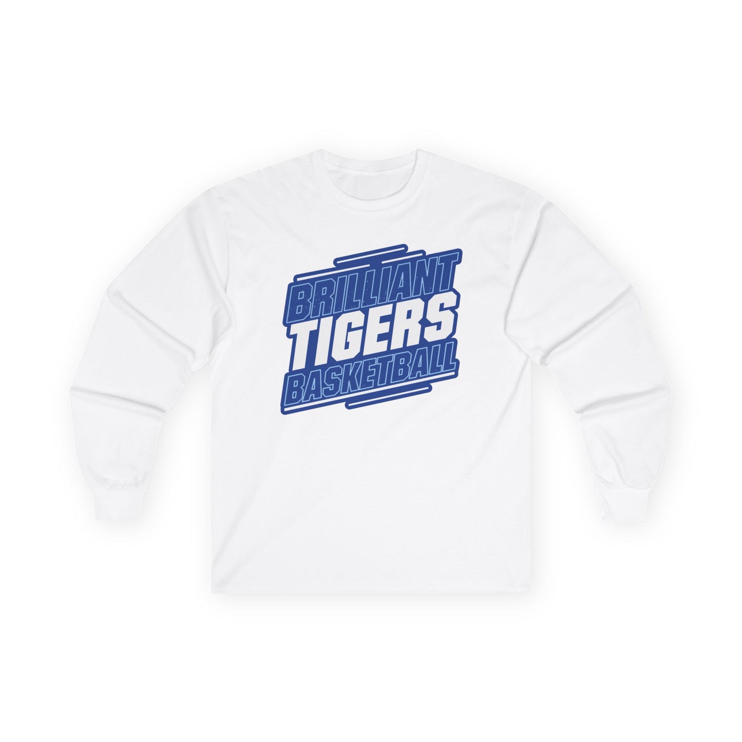 Adult Long Sleeve Tee \ Brilliant Tigers Basketball \ BTBK2
