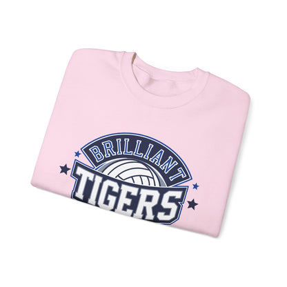 Adult Crewneck Sweatshirt \ Brilliant Tigers Volleyball \ BTV1