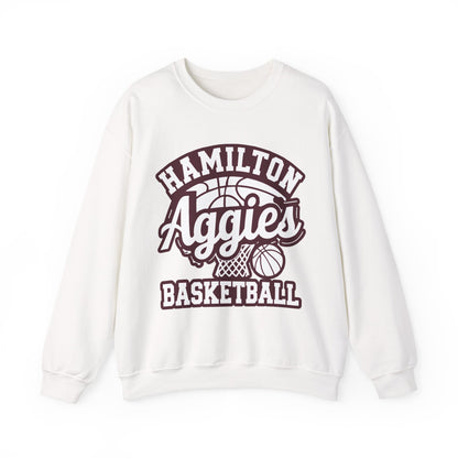 Adult Crewneck Sweatshirt \ Hamilton Aggies Basketball \ HABKG1