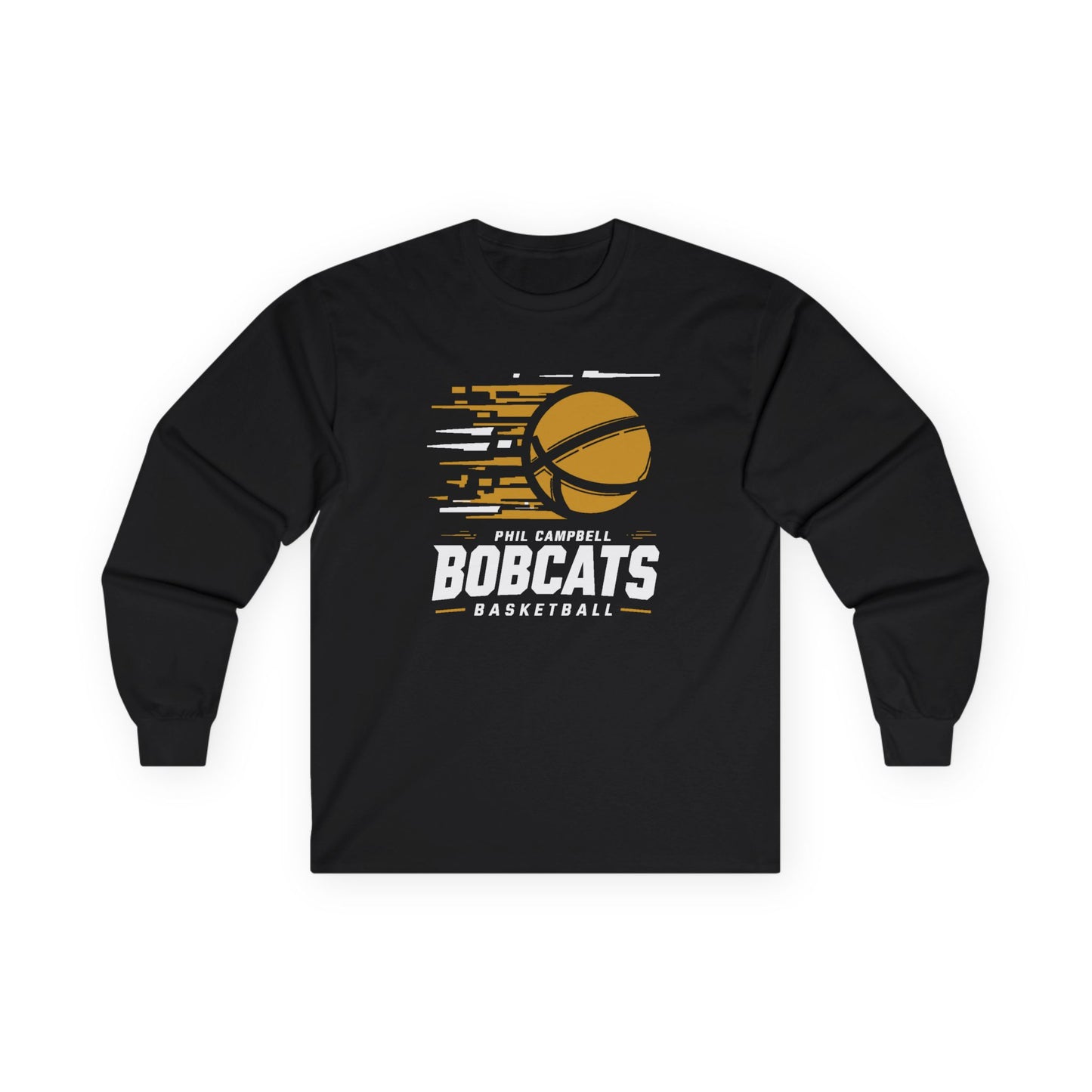 Adult Long Sleeve Tee \ Phil Campbell Bobcats Basketball \ PCBBK2