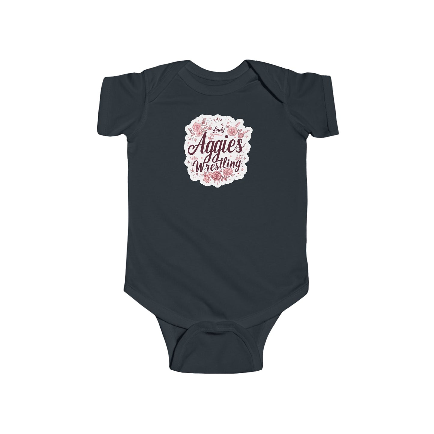 Short Sleeve Baby Bodysuit \ Hamilton Aggies Wrestling \ HAWG1
