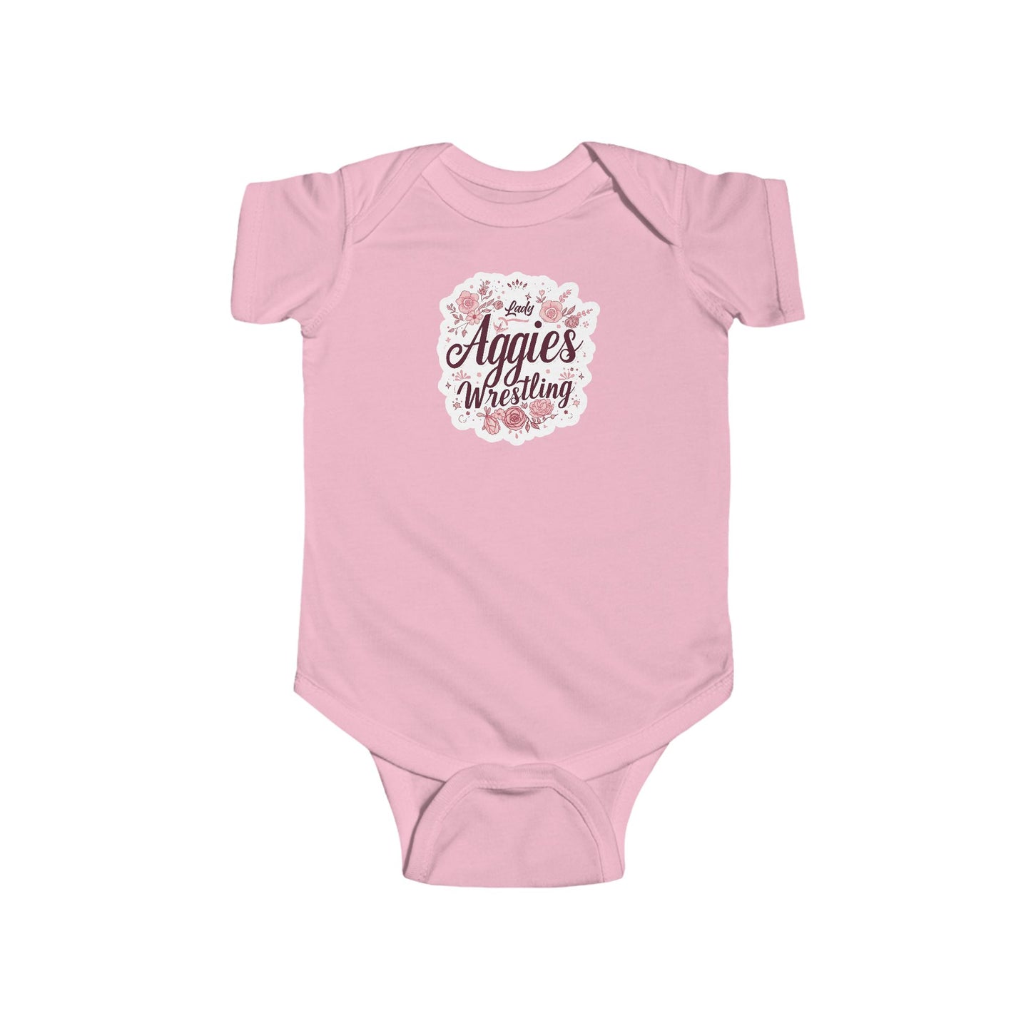 Short Sleeve Baby Bodysuit \ Hamilton Aggies Wrestling \ HAWG1