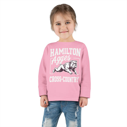 Toddler Long Sleeve Tee \ Hamilton Aggies Cross-Country \ HCC2