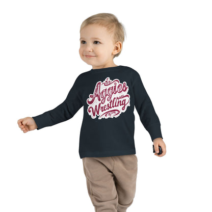 Toddler Long Sleeve Tee \ Hamilton Aggies Wrestling \ HAWG2
