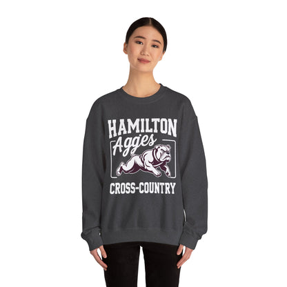 Adult Crewneck Sweatshirt \ Hamilton Aggies Cross-Country \ HCC2