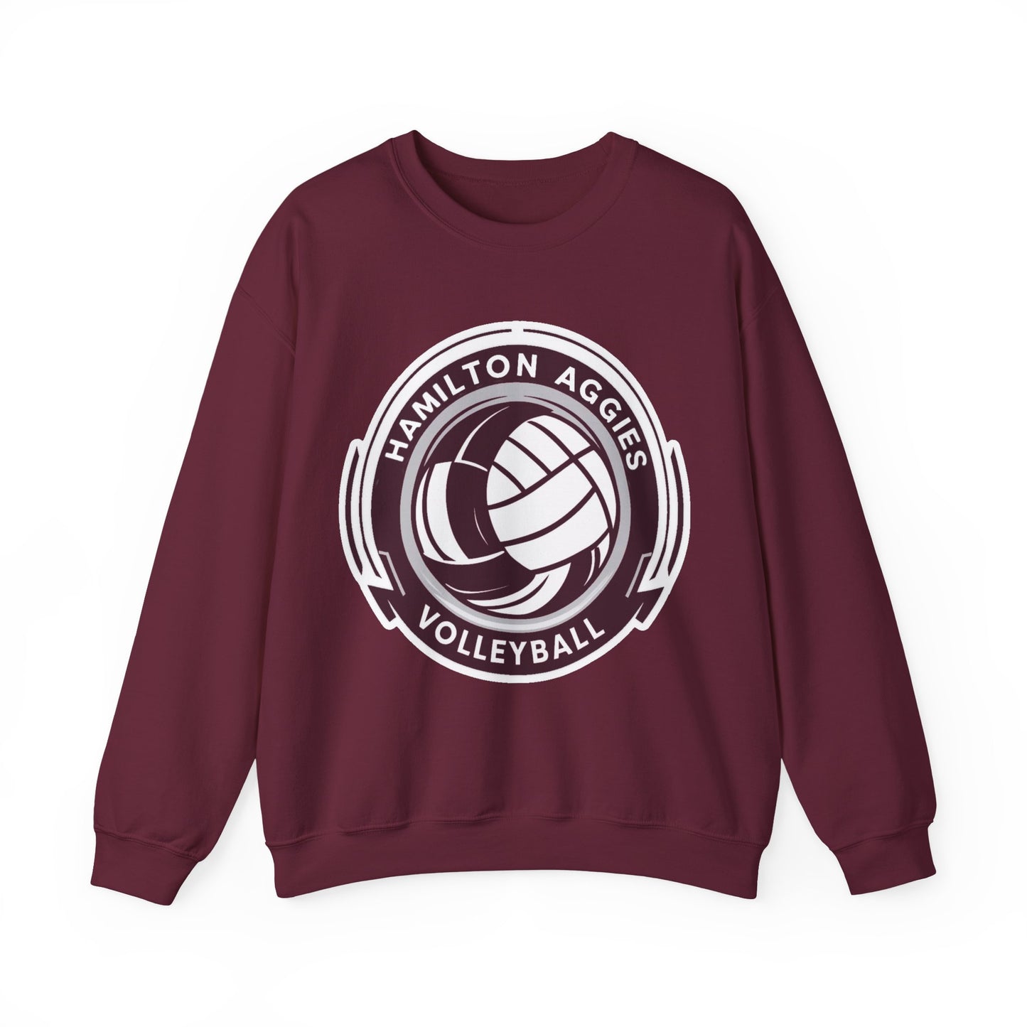 Adult Crewneck Sweatshirt \ Hamilton Aggies Volleyball \ HAV1