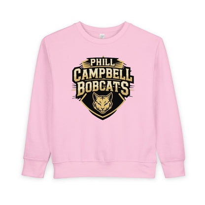 Toddler Crewneck Sweatshirt \ Phill Campbell Bobcats \ PCB1