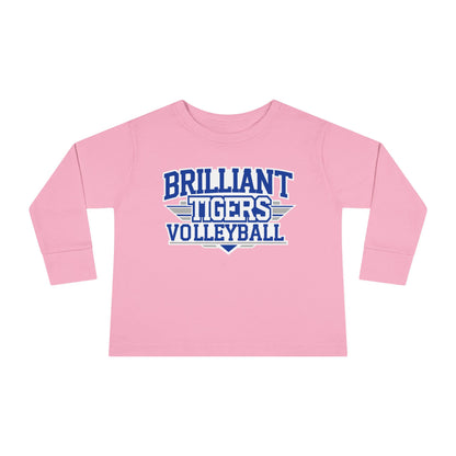 Toddler Long Sleeve Tee \ Brilliant Tigers Volleyball \ BTV2