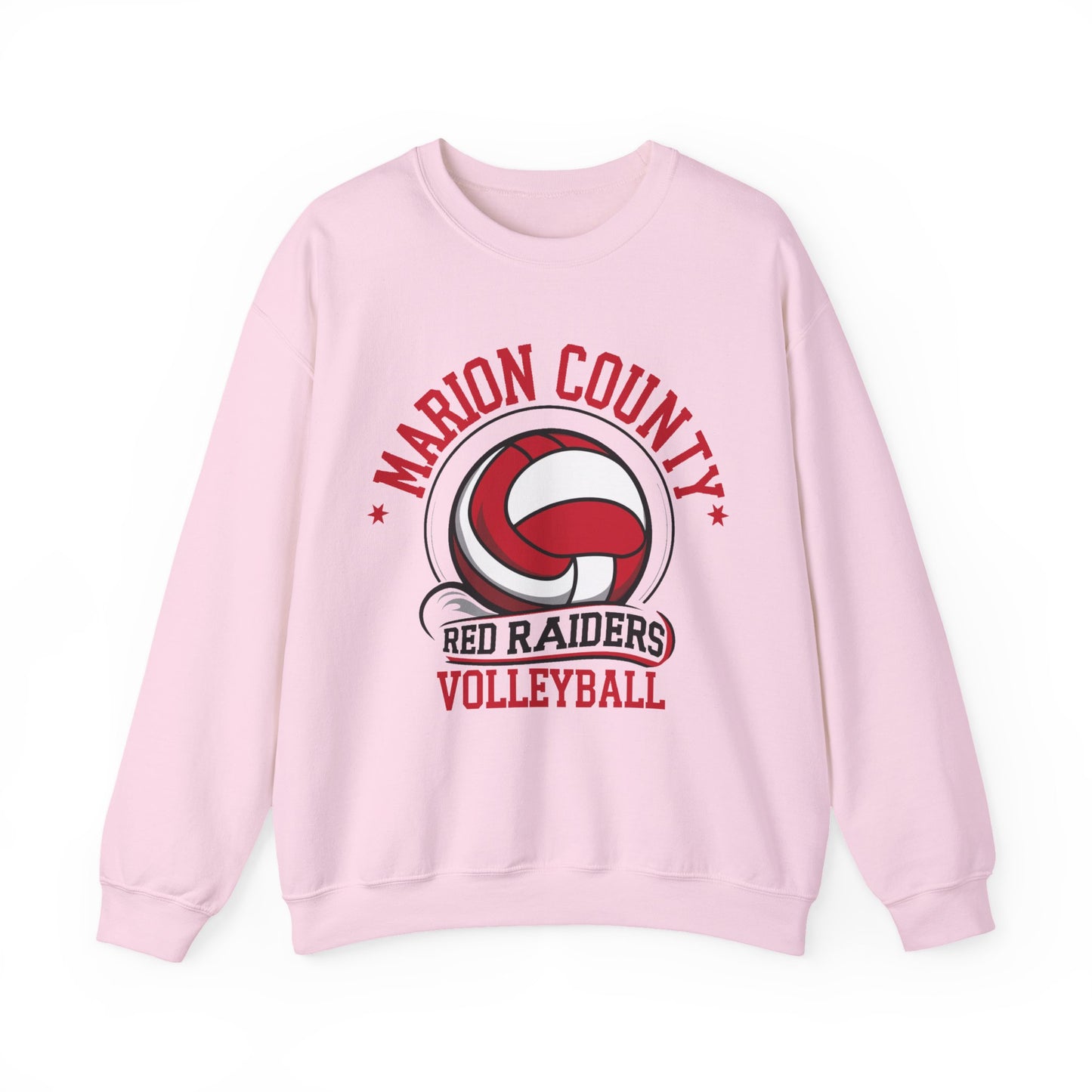 Adult Crewneck Sweatshirt \ Marion County Red Raiders Volleyball \ MCV1