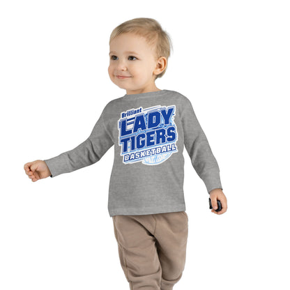 Toddler Long Sleeve Tee \ Brilliant Tigers Basketball \ BTBKG2