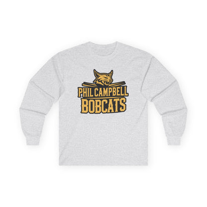 Adult Long Sleeve Tee \ Phil Campbell Bobcats \ PCB2