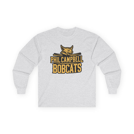 Adult Long Sleeve Tee \ Phil Campbell Bobcats \ PCB2