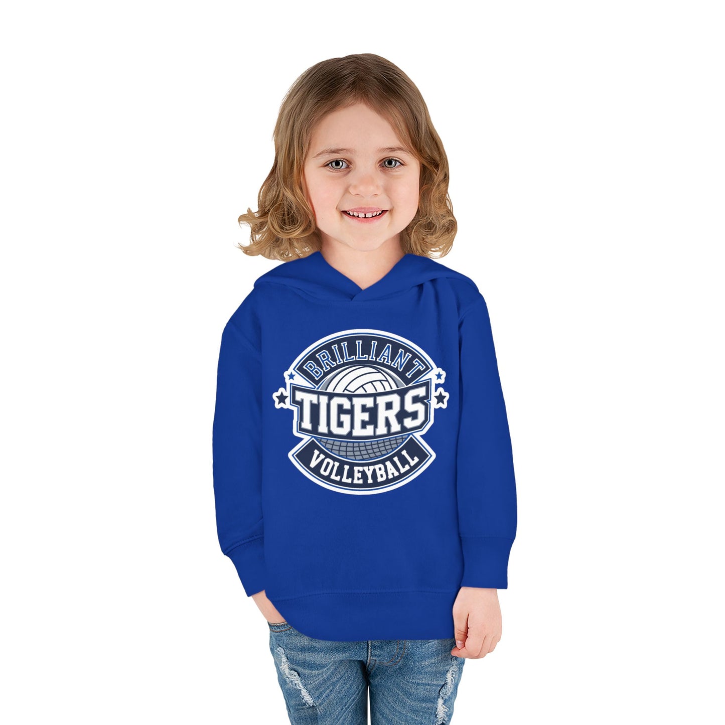 Toddler Hoodie Sweatshirt \ Brilliant Tigers Volleyball \ BTV1