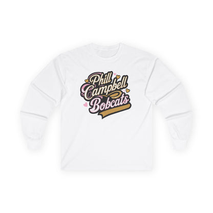 Adult Long Sleeve Tee \ Phill Campbell Bobcats \ PCBG1