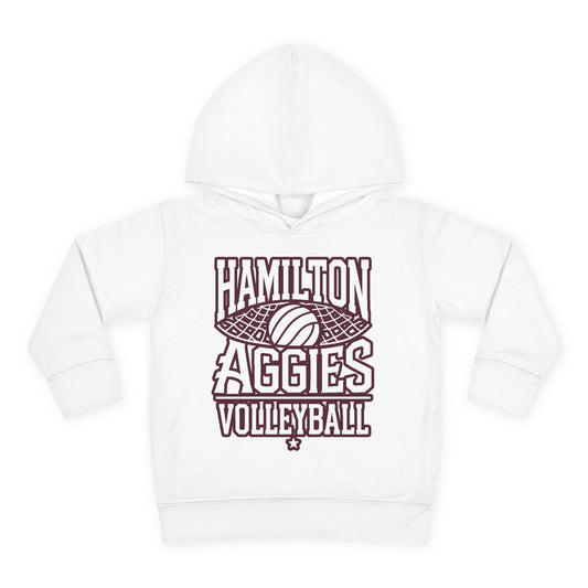 Toddler Hoodie Sweatshirt \ Hamilton Aggies Volleyball \ HAV2