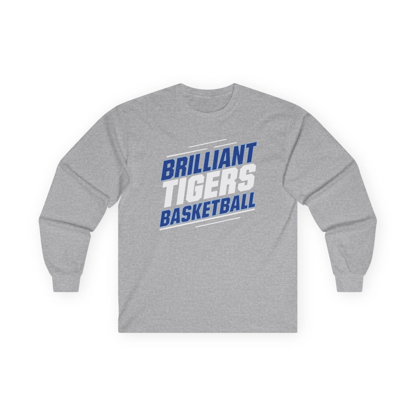 Adult Long Sleeve Tee \ Brilliant Tigers Basketball \ BTBK2