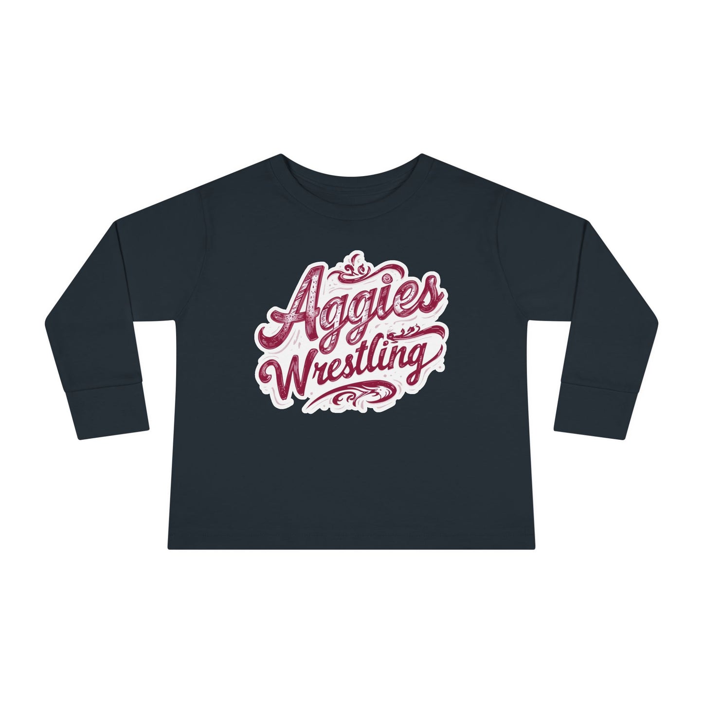 Toddler Long Sleeve Tee \ Hamilton Aggies Wrestling \ HAWG2