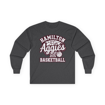 Long Sleeve Tee \ Hamilton Aggies Basketball \ HABBG1