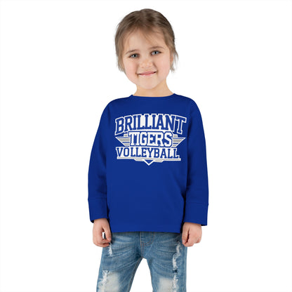 Toddler Long Sleeve Tee \ Brilliant Tigers Volleyball \ BTV2