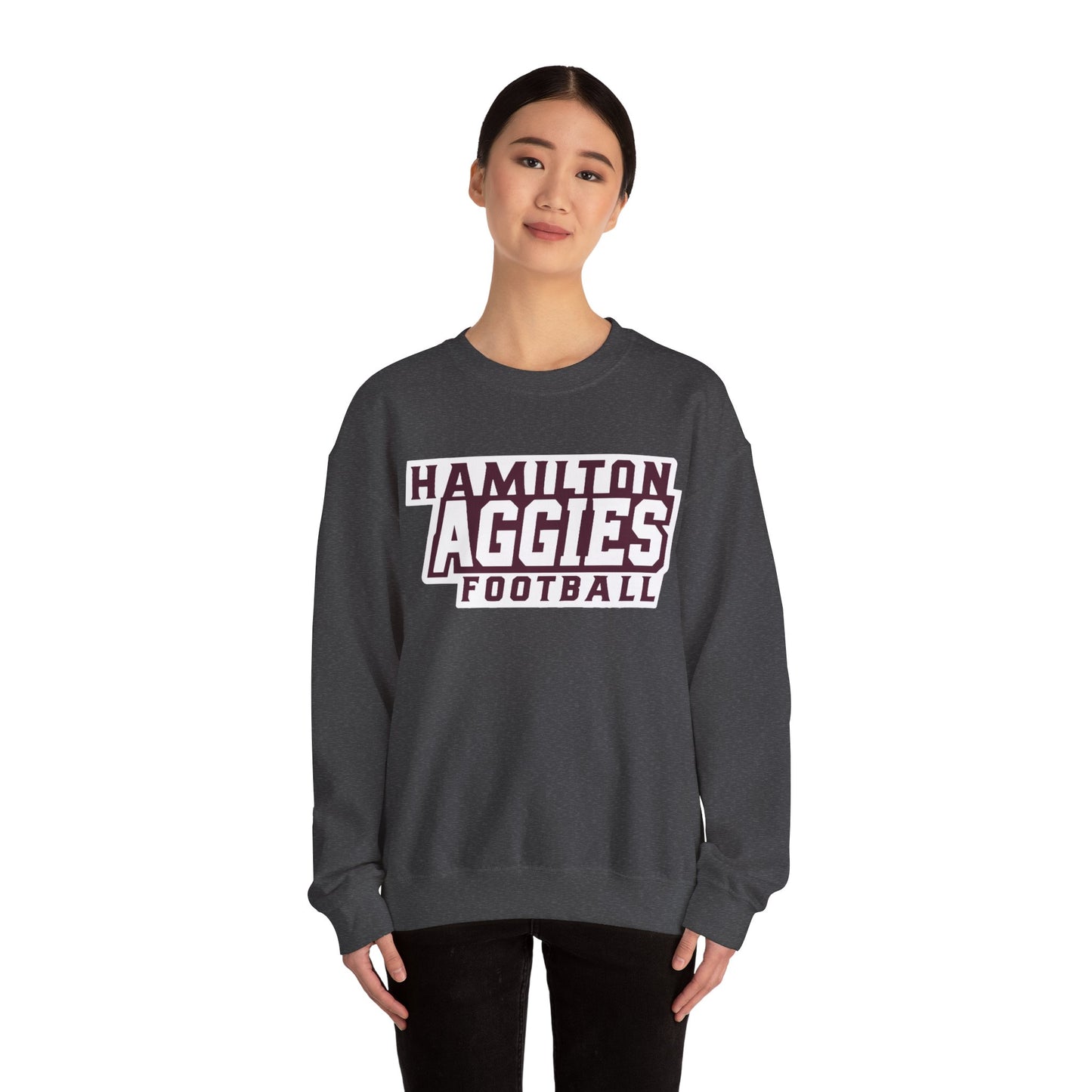 Adult Crewneck Sweatshirt \ Hamilton Aggies Football \ HAF1