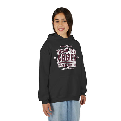 Youth Hoodie Sweatshirt \ Hamilton Aggies Cross-Country \ HCC1