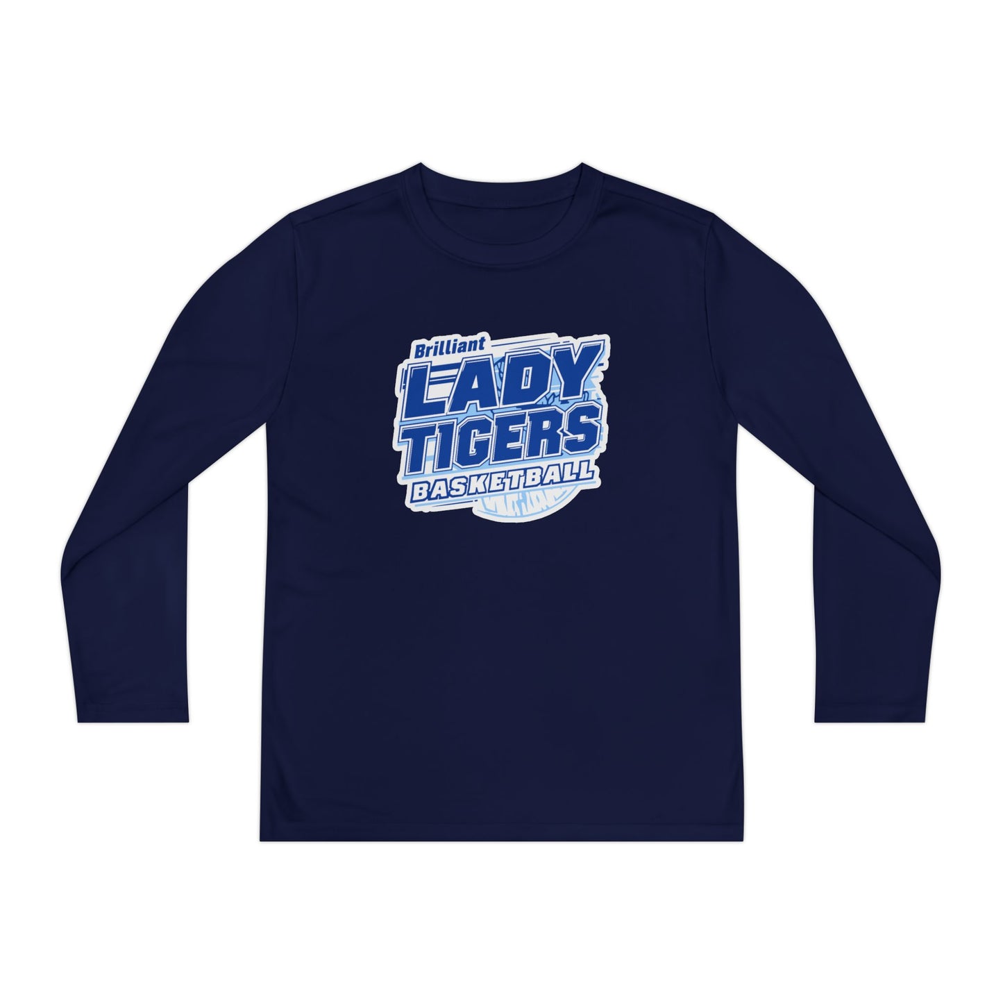 Youth Long Sleeve Tee \ Brilliant Tigers Basketball \ BTBKG2