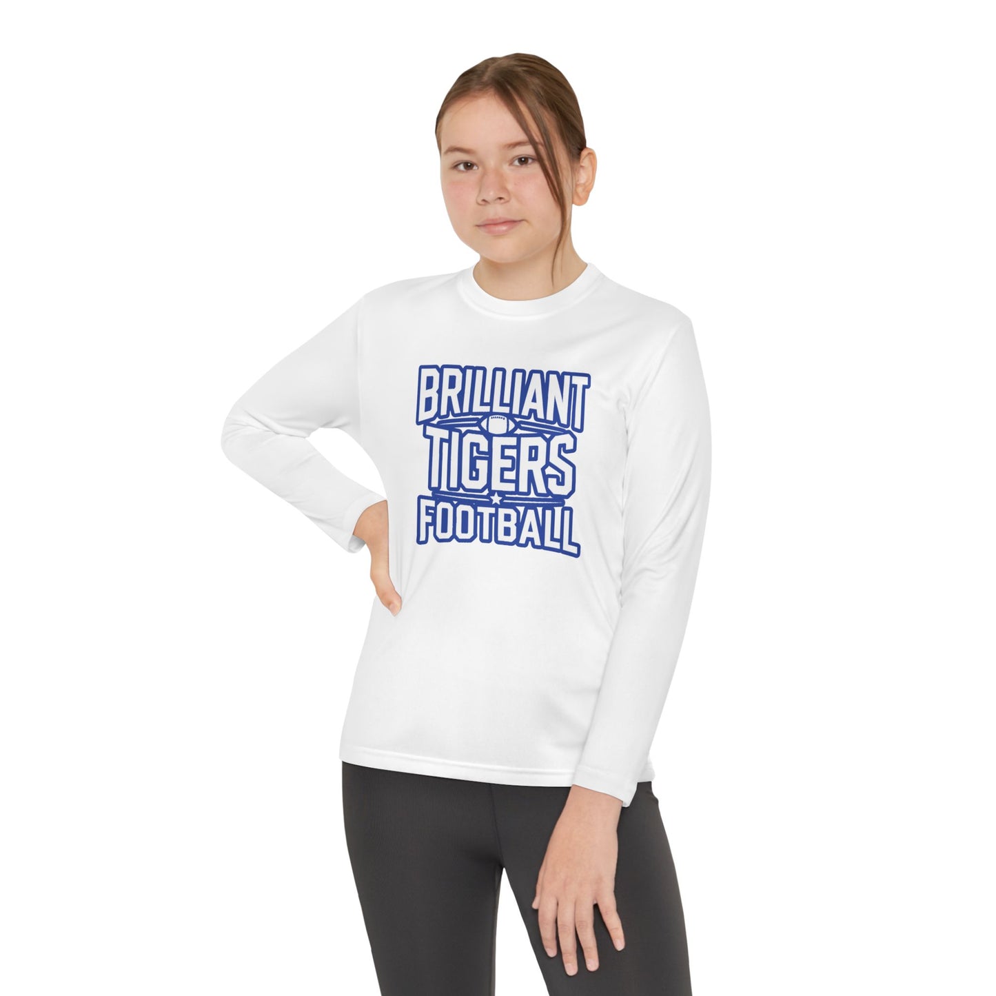 Youth Long Sleeve Tee \ Brilliant Tigers Football \ BTF1