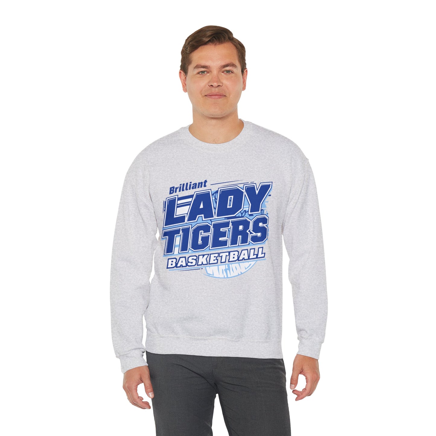 Adult Crewneck Sweatshirt \ Brilliant Tigers Basketball \ BTBKG2