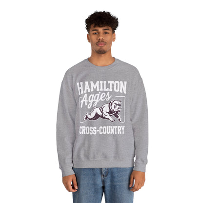 Adult Crewneck Sweatshirt \ Hamilton Aggies Cross-Country \ HCC2