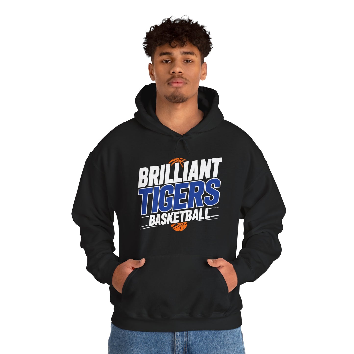 Adult Hoodie Sweatshirt \ Brilliant Tigers Basketball \ BTBK1