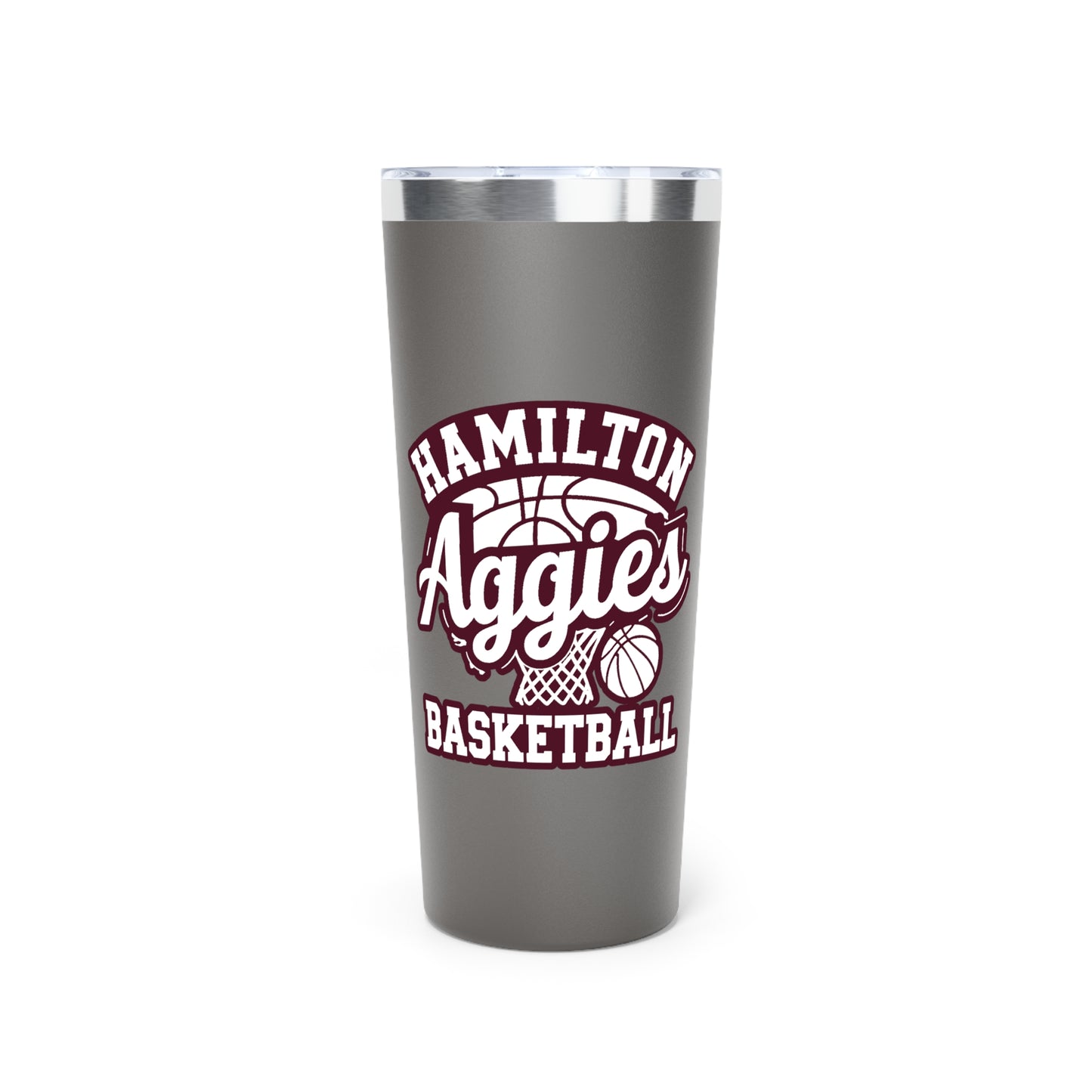 22oz Copper Insulated Tumbler \ Hamilton Aggies Basketball \ HABBG1