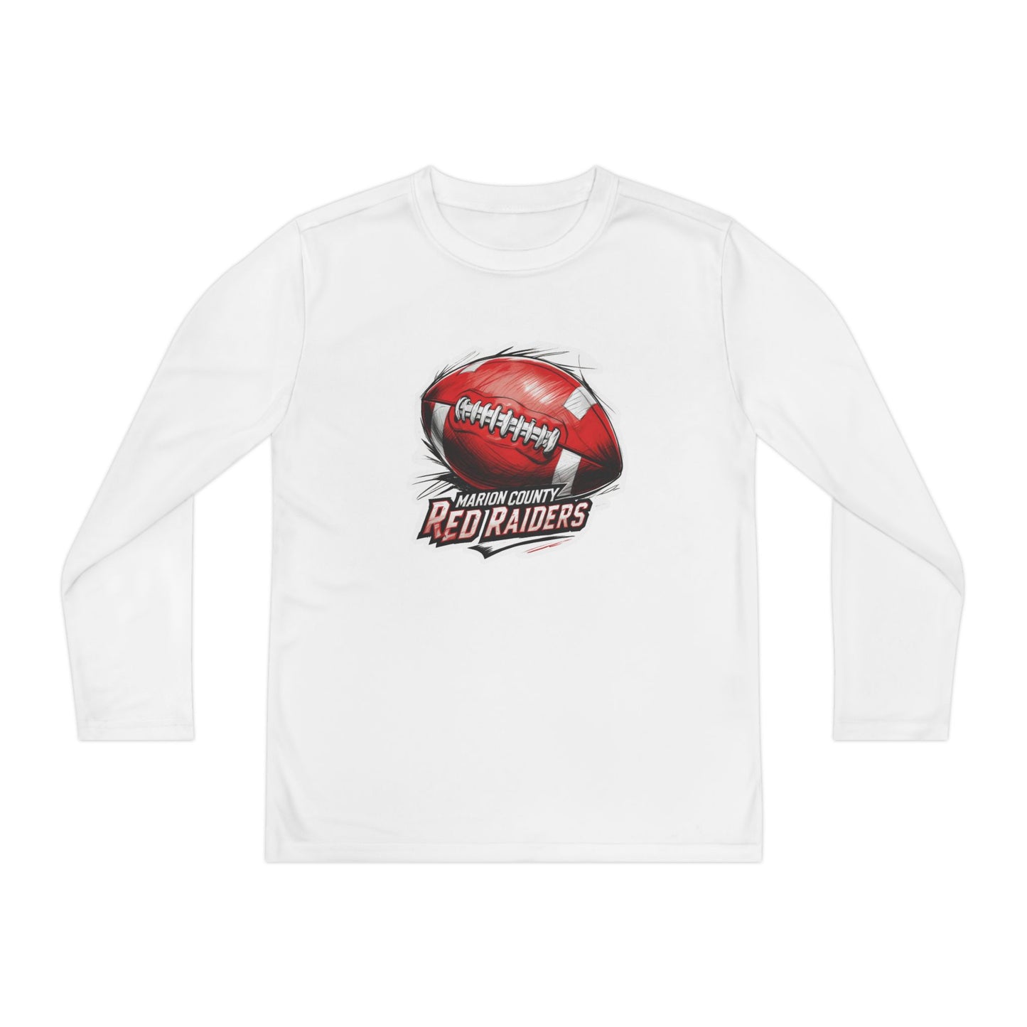 Youth Long Sleeve Tee \ Marion County Red Raiders Football \ MCF1