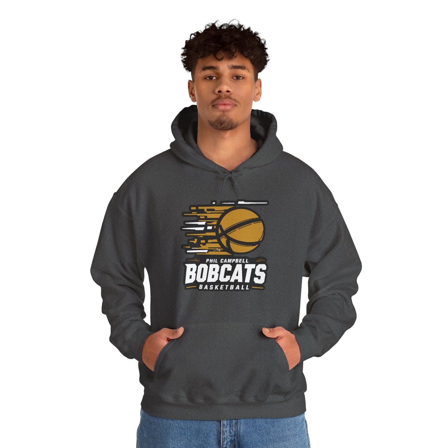 Adult Hoodie Sweatshirt \ Phil Campbell Bobcats Basketball \ PCBBK2
