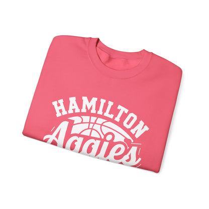 Adult Crewneck Sweatshirt \ Hamilton Aggies Basketball \ HABKG1