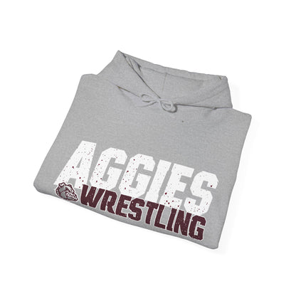Adult Hoodie Sweatshirt \ Hamilton Aggies Wrestling \ HAW3