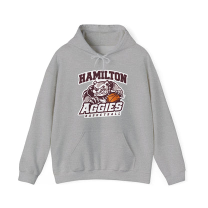 Adult Hoodie Sweatshirt \ Hamilton Aggies Basketball \ HABB1