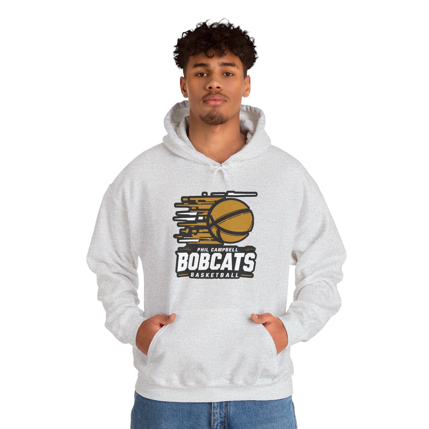 Adult Hoodie Sweatshirt \ Phil Campbell Bobcats Basketball \ PCBBK2