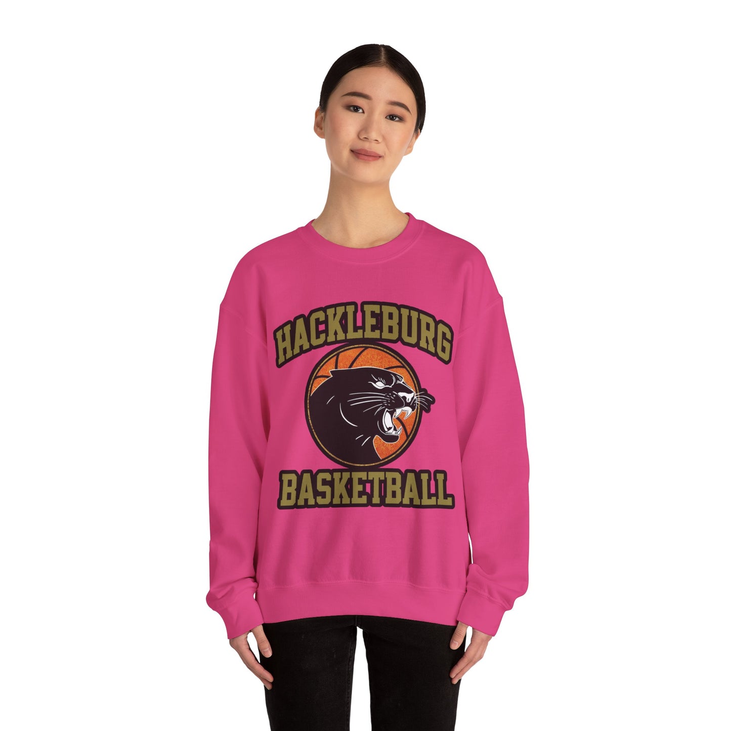 Adult Crewneck Sweatshirt \ Hackleburg Panther Basketball \ HPBK1