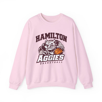 Adult Crewneck Sweatshirt \ Hamilton Aggies Basketball \ HABK1
