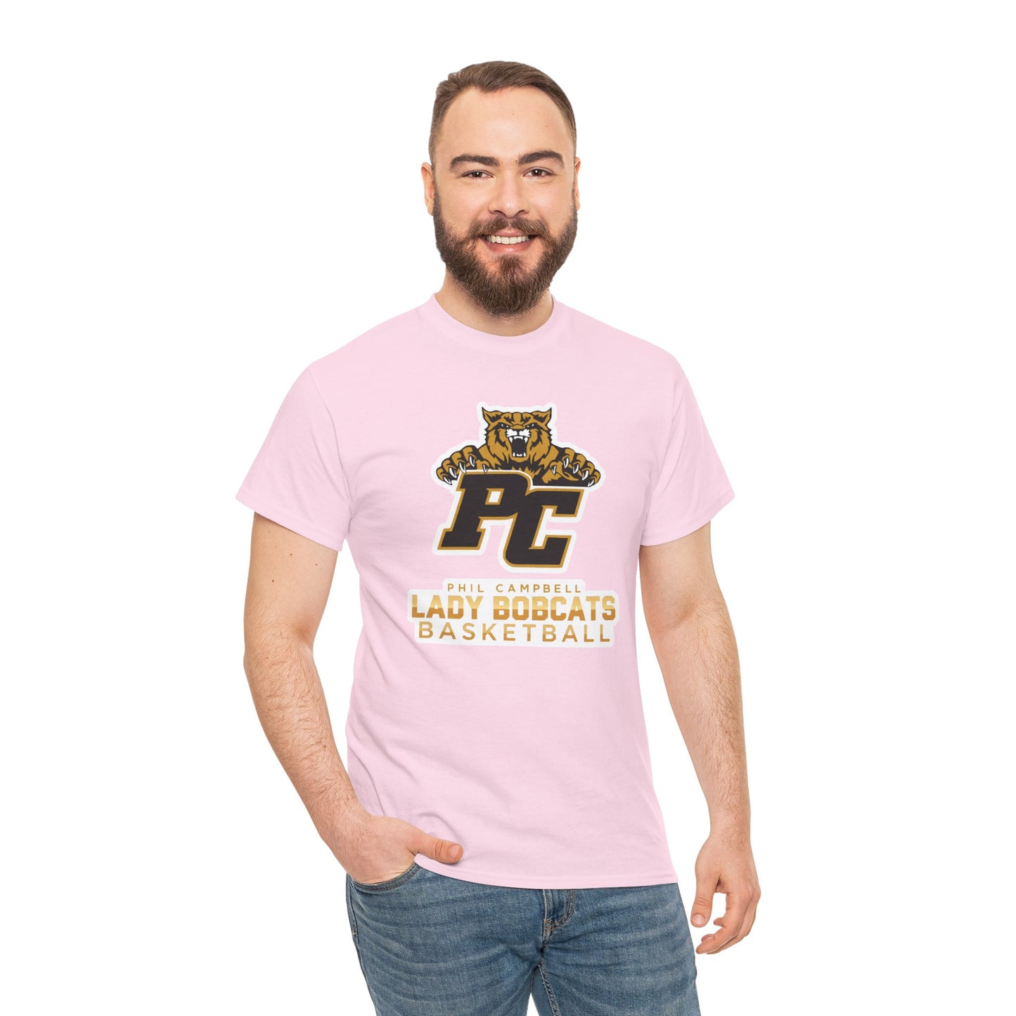 Adult Tee \ Phil Campbell Bobcats Basketball \ PCBBKG1