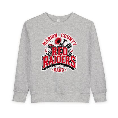 Toddler Crewneck Sweatshirt \ Marion County Red Raiders Band \ MCB2