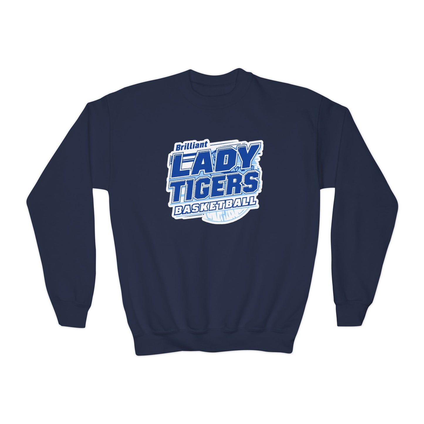 Youth Crewneck Sweatshirt \ Brilliant Tigers Basketball \ BTBKG2